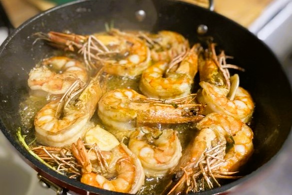 Garnelen-in-Pfanne